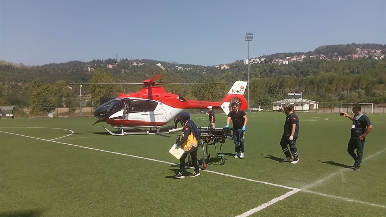 Kahramanmaraş'ta Acil Ambulans Helikopter Seferi