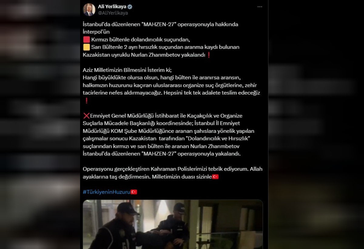 Nurlan Zharımbetov yakalandı