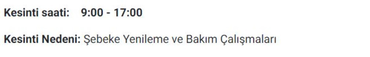 İzmir'de güncel elektrik kesintileri